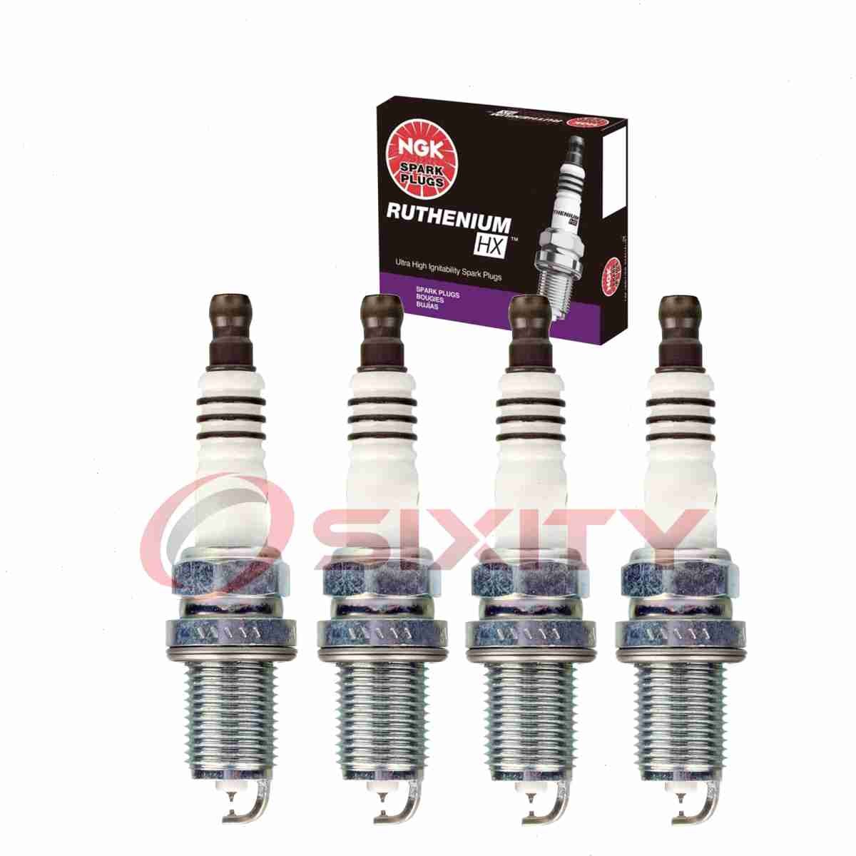 4 pcs NGK Ruthenium HX Spark Plugs for 2001-2005 Acura EL 1.7L L4 - Engine ku