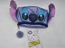 Disney Parks Stitch 3D Glitter Pencil Case Makeup Bag New 2021
