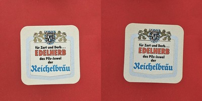 Reichelbräu Edelherb Brauerei Bierdeckel Bier
