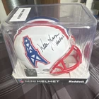 Warren Moon Autographed Houston Oilers Mini Helmet Beckett COA