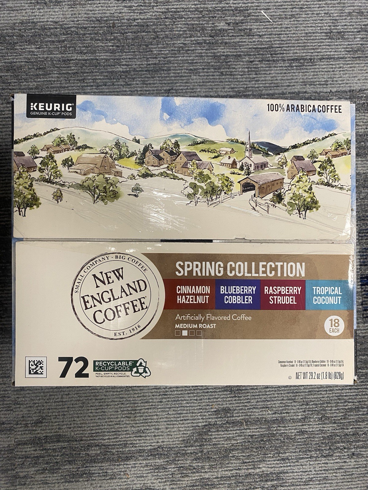New England Coffee Spring Collection Medium Roast Keurig Pods 72 Ct 4 Flavors