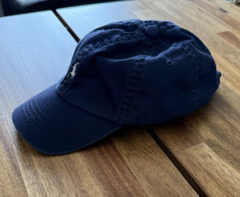 Polo Ralph Lauren Hat Cap Toddler 2T-4T Blue Preppy Classic~TAC INITIALS*AS IS - Image 3 of 4