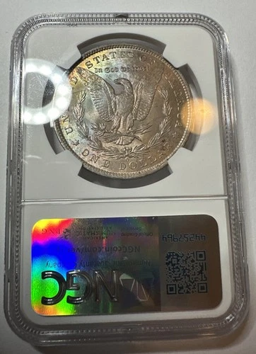 1885-O Morgan Silver Dollar $1 - NGC MS62 - New Orleans Toner Rainbow 🌈