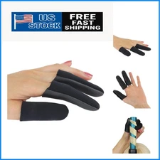 Sewn Finger Protection Guards for Styling - Heat Resistant, 3 Count, Black