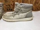 Hey Dude Lea Bootie Womens 8 Gray Silver Camo Faux Fur Lining