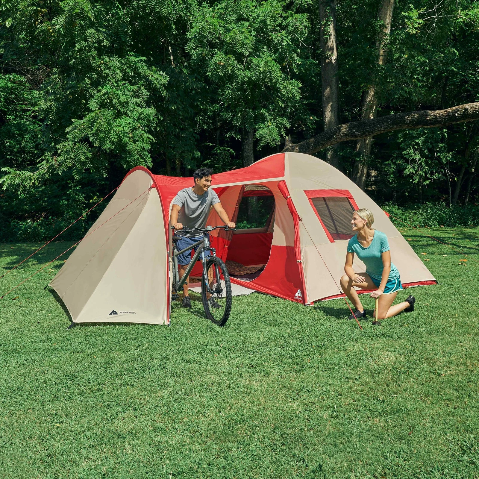 6-Person Dome Tent with Sitting Area - Floor Area-15'X11', Carry Weight- 21.38Lb