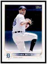 2022 Topps Matthew Boyd Card Detroit Tigers #128