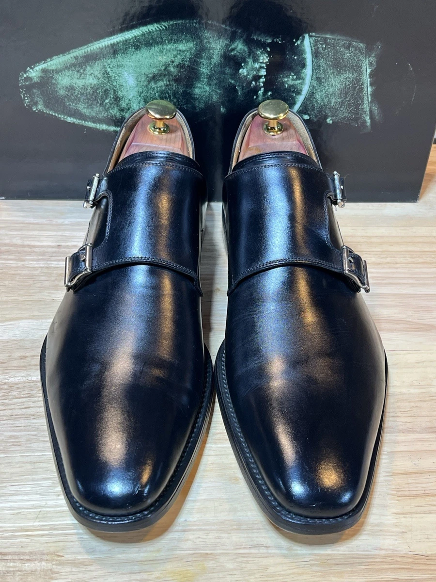 Magnanni Men\'s Black Leather Dress Shoes | Silver Buckle Accent | EU 42.5 US 9.5 Magnanni Black Dress Shoes for Men for sale | eBay main image 4