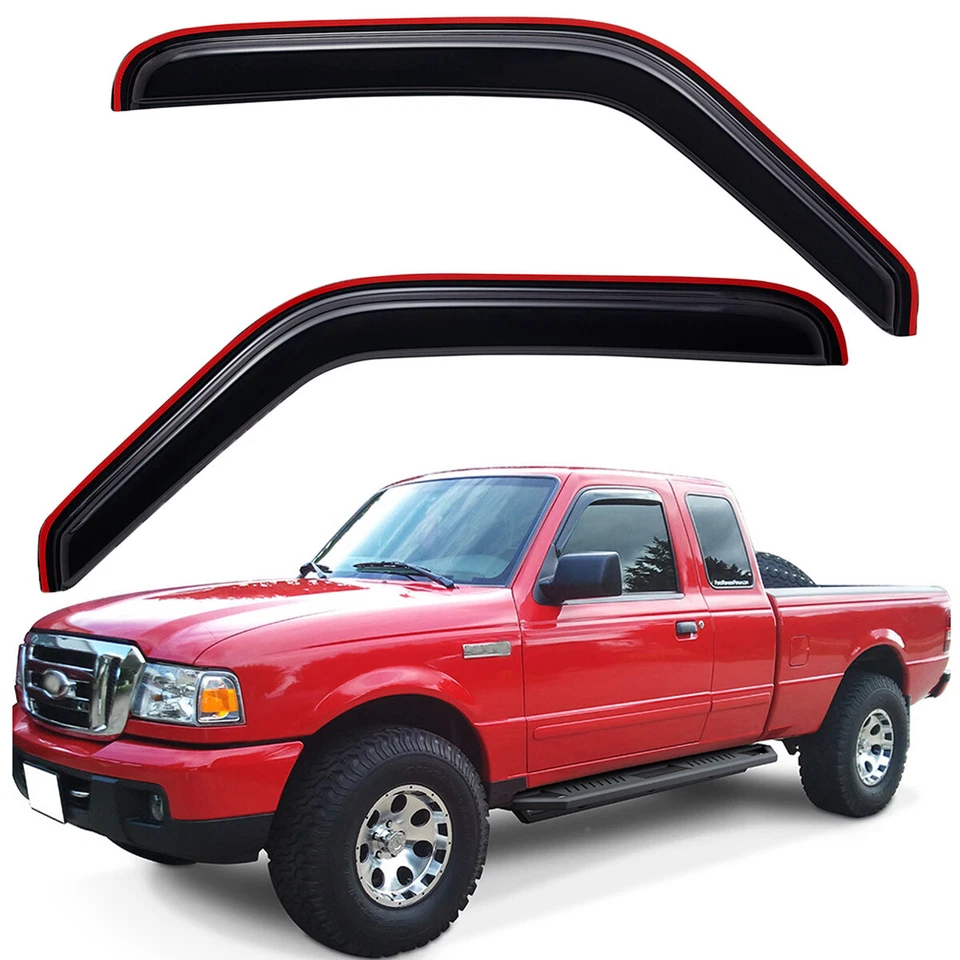 In-Channel Window Visor Rain Guard for Ford Ranger Mazda B2300 B2500 B3000 B4000 Foto 3 de 4