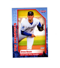 Drew Beam 2025 Midwest League Top Prospect baseball card Quad Cities