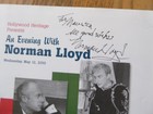 NORMAN LLOYD  - SIGNED AUTOGRAPHED PROGRAM — photo 2