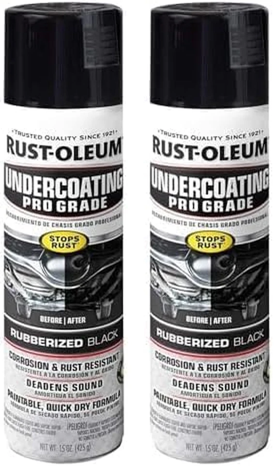 248656 Professional Grade Rubberized Undercoating Spray, 15 Oz, Black (Pack of 2 - Image 3 of 4