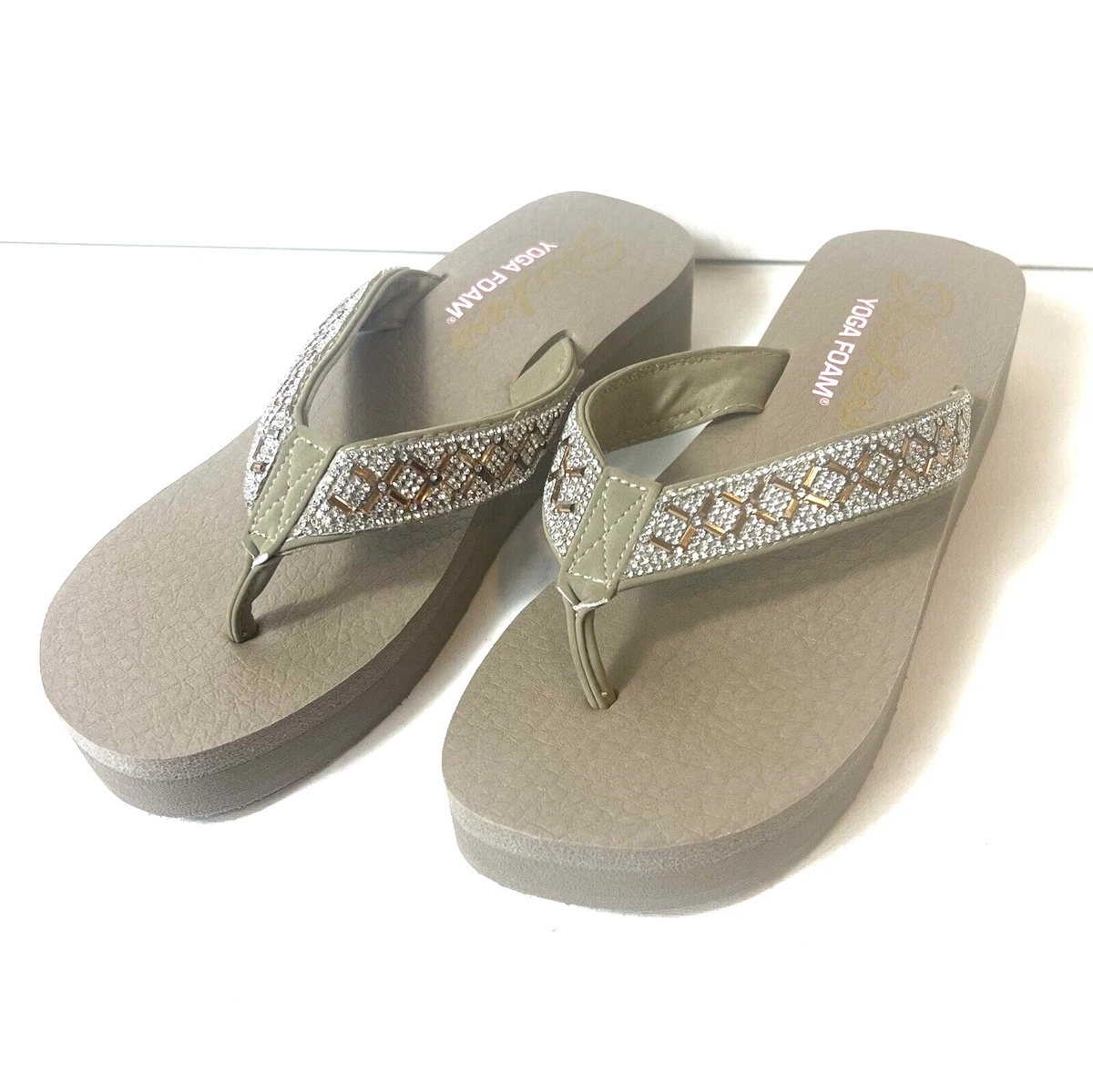 Foam wedge flip flops sale