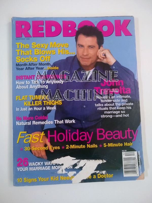 John Travolta Redbook: December 1998 – 188 pages 90's actor