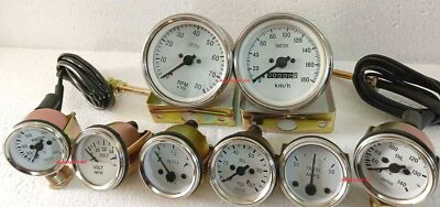 Smiths-52mm-Kit-Temp-Oil-Fuel-Oil Temp Volt +Amp +rpm+Tacho 85 mm