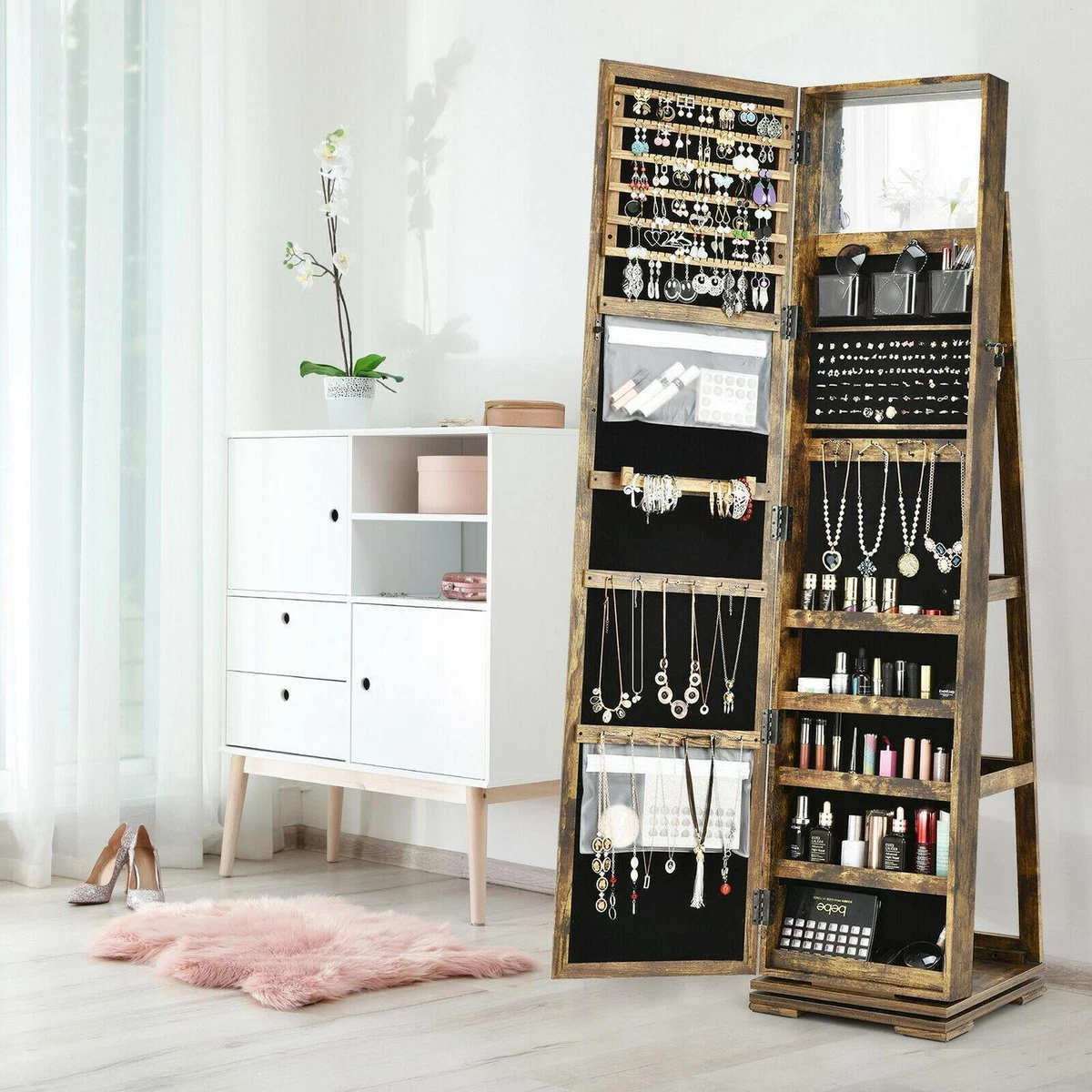 Rotating on sale jewellery cabinet