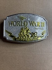World War II Remembered numbered patriotic United States of America Belt Buckle