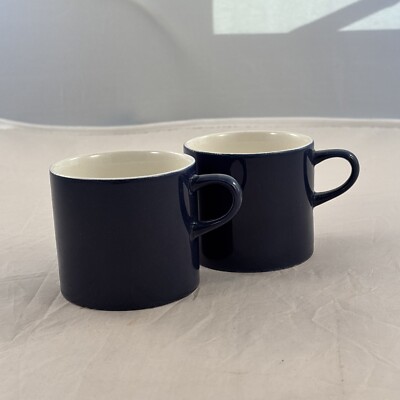2 Melitta Germany Cups Vintage Deep Cobalt Blue Espresso Coffee Mugs Stockholm