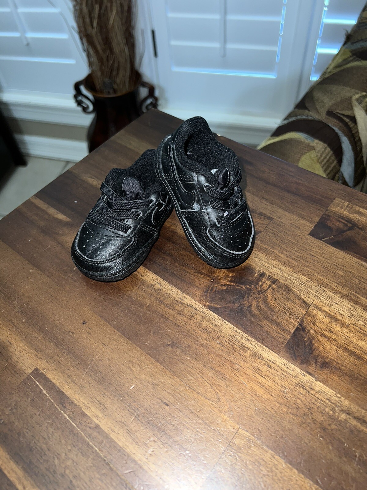 PONY Scarpe culla Nike Air Force 1 taglia 1 nere bambino