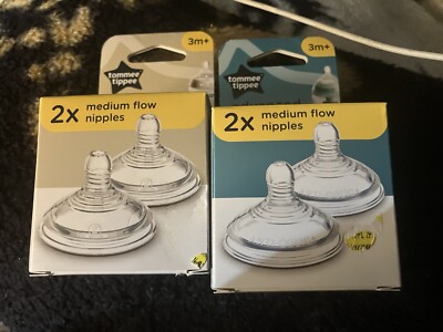 NEW - Tommee Tippee Natural Sta Advanced Anti-Colic Baby Bottle Nipples 3 Months