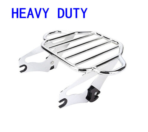 Detachable Two-Up Luggage Rack For Harley Touring Road King Street Glide 09-20 - Foto 1 di 9