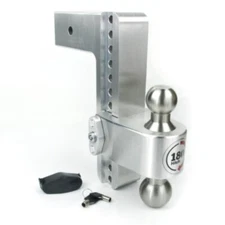 Weigh Safe LTB10-3 180° Adjustable 10" Drop Hitch Ball Mount 3" Shaft & Key Lock