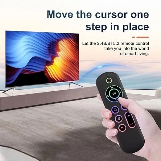 TELECOMANDO VOCALE WIRELESS 2.4G MINI TASTIERA USB AIR MOUSE PER SMART TV BOX PC - Immagine 2 di 4