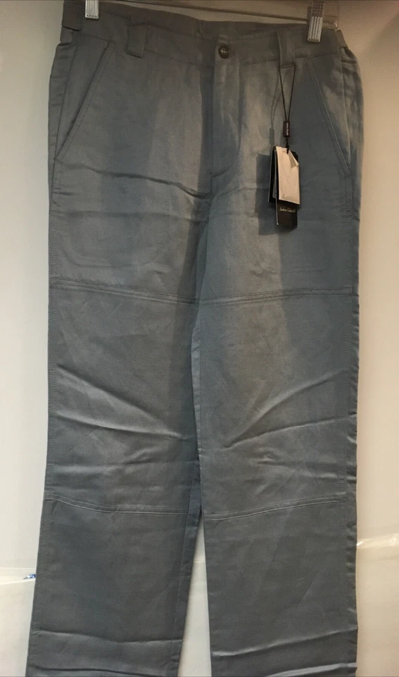 Men’s Dress Pants ANDREA GASTALDI Linen rayon blend New Blue made in Italy - Image 2 of 4