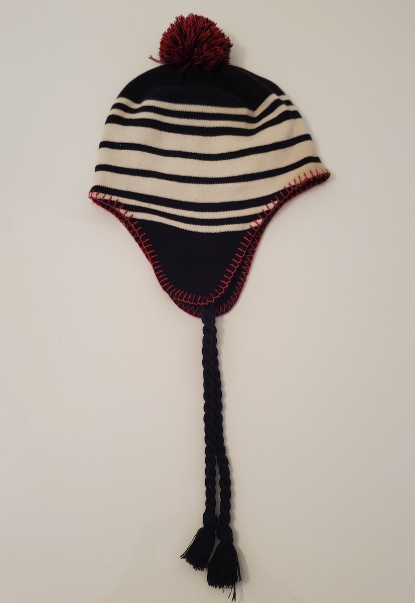 HOT TOPIC Disney Kingdom Hearts Heartless White Black Peruvian-Style Beanie RARE HOT TOPIC Disney Kingdom Hearts Heartless White Black  main image 2