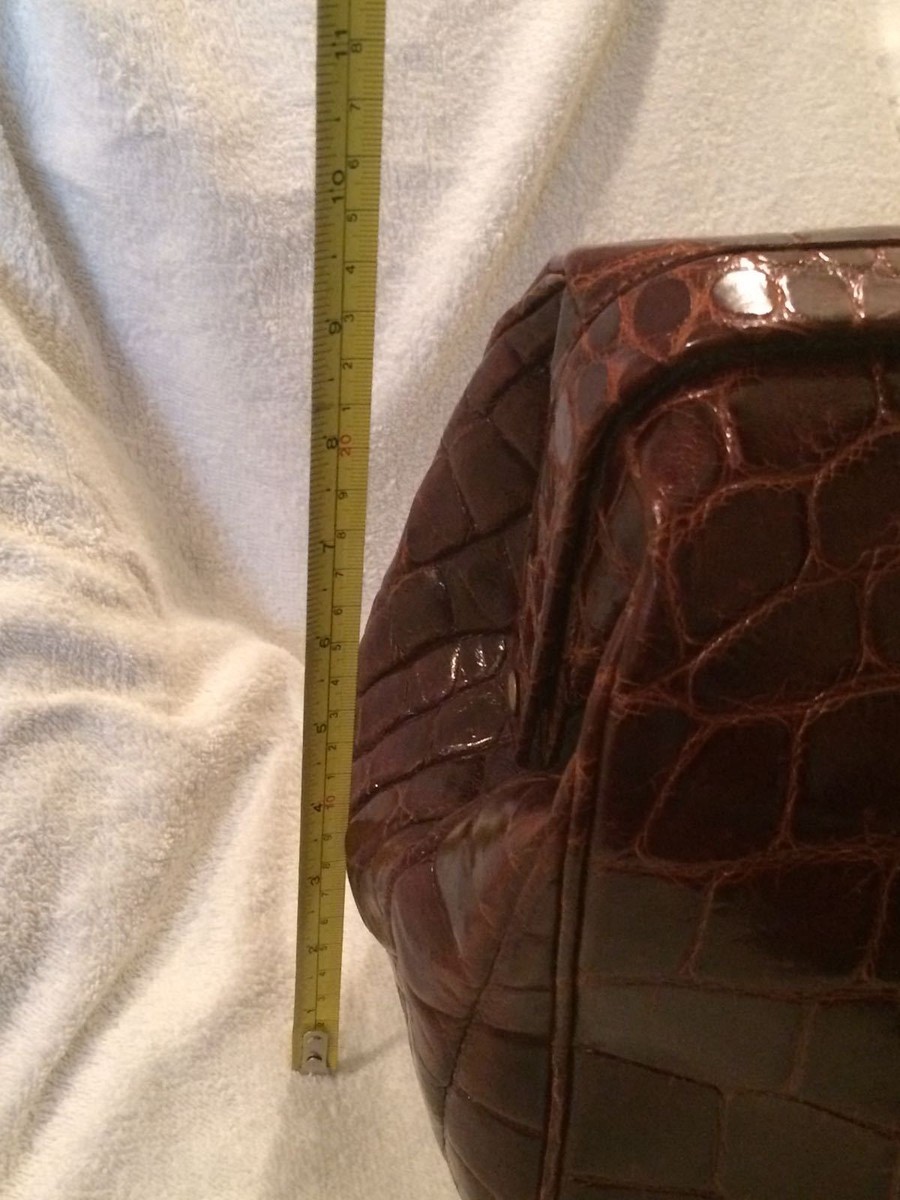 prada brown crocodile bag