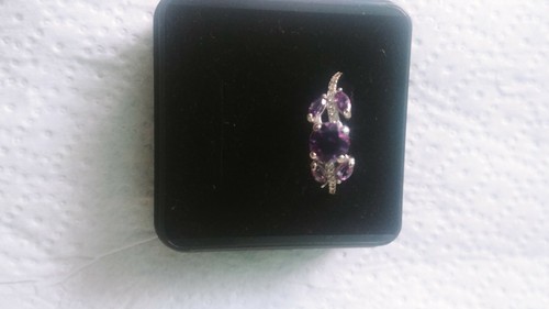Damenring mit Amethysten und Zirkonia.Silber. - Bild 4 von 10