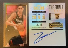 #/25 Zach Collins 2017-18 Panini Contenders The Finals Ticket Auto RC #110