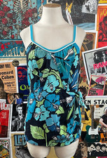 Vintage Women's 1960s Floral De Reese One Piece Swimwear Swim Suit Bathing Suit