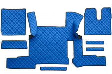 Blue Set Eco Leather Floor Mats Covers for MAN TGX 2018-2020 Automatic RightHD