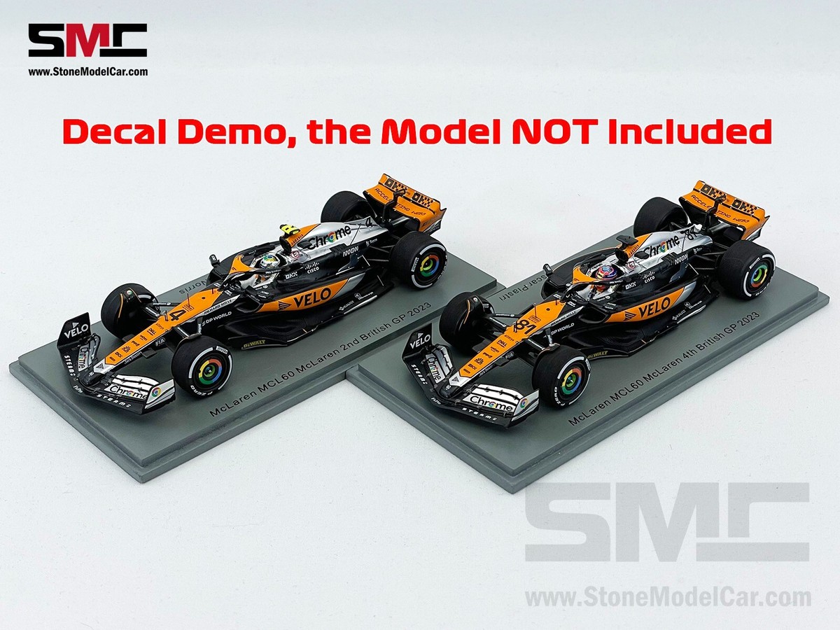 Decal for 1:18 Spark Chrome Special Livery Mclaren F1 MCL60 Decal for 1:18 Spark Chrome Special Livery Mclaren F1 MCL60