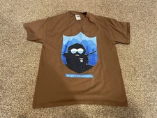 Y2K South Park Eric Cartman T Shirt Respect My Authority Medium Brown Delta
