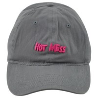 Hot Mess Grau KleidungsstüCk Gewaschen Erwachsene Gebogen Bill Verstellbar Funny