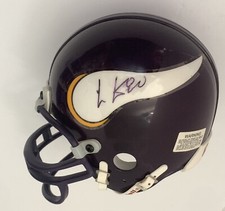 Cris Carter Michael Bennett signed Vikings Mini Helmet nfl riddell football