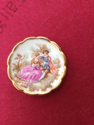 Miniwandteller, handgemalt,  Limoges Porzellan