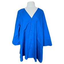Zara Voluminous Mini Dress Royal Blue Womens Large