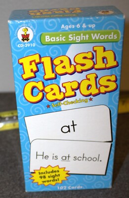 BASIC SIGHT WORDS FLASH CARDS, AGES 6 - 9 By Carson-dellosa Publishing