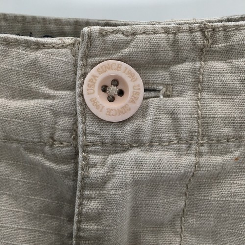 U.S. Polo Assn. Shorts Boys 12 Beige Cargo Denim - Picture 2 of 7