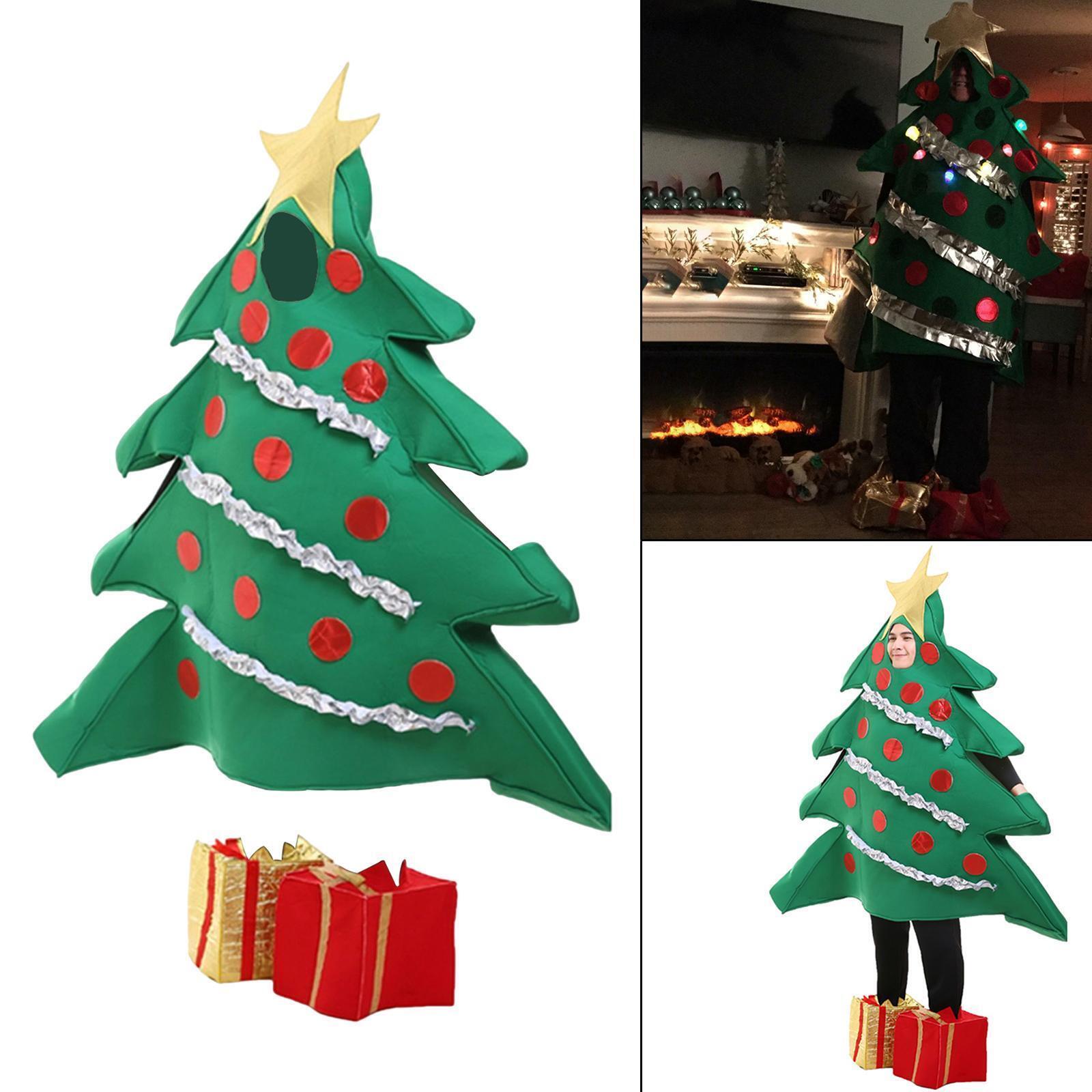 Christmas Tree Costume Cosplay Adults Funny Clothes Outfit for Fancy Dress