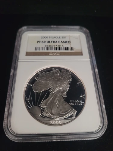 2000-P Proof $1 American Silver Eagle NGC PF69UC Brown Label