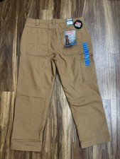 Coleman Fleece-Lined Tear Resistant Utility Canvas Pants Brown Regular Straight