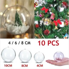 Clear Plastic Acrylic Craft Ball Sphere Baubles For Christmas Wedding Decoration