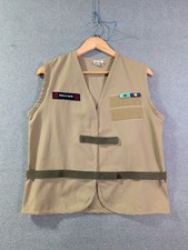 Vintage Kids Rank Uniform Vest Youth Large Khaki Role Play Costume Made USA