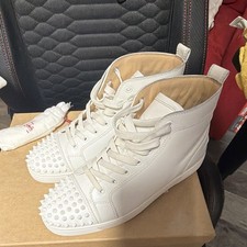 Christian Louboutin Louis Spikes White High-T...