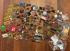 Lot Of 120+ Vintage Lapel Pins, US, Ireland, Coca Cola, Scouts, Love, Hearts