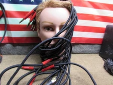 ESTATE* LOT OF 10 SWITCHCRAFT PATCH CABLES CLOTH COVERED WIRE ASST'D LENGTHS